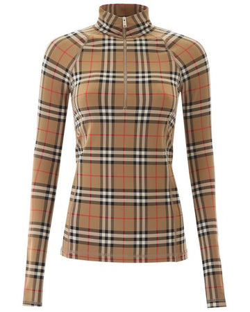 BURBERRY - TOP AJUSTADO DE CUADROS VINTAGE PARA MUJER 